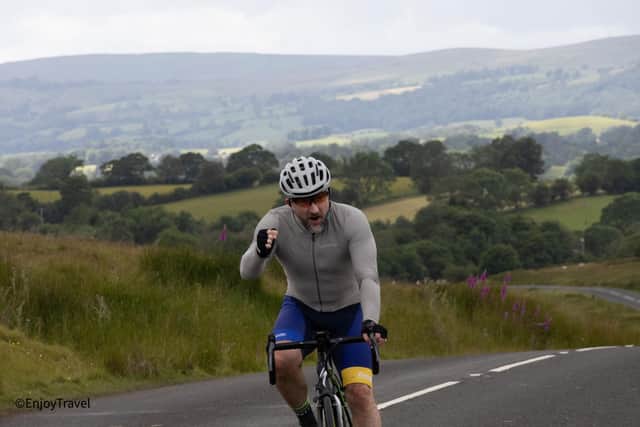 Martin Mansell, CEO of EnjoyTravel.com completing his Yorkshire Beast Challenge in 2024
