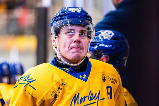 LONG_SERVING: Defenceman Jordan Griffin is back for a sixth season with Leeds Knights - having helped them win the NIHL national play-offs last time out. Picture: Kevin Bland/Knights Media.