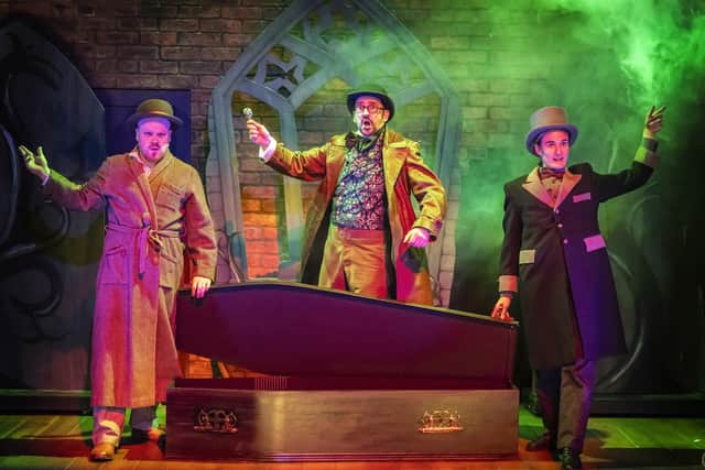 Killian Macardle, Chris Hannon and Annie Kirkman in Dracula - the Bloody Truth