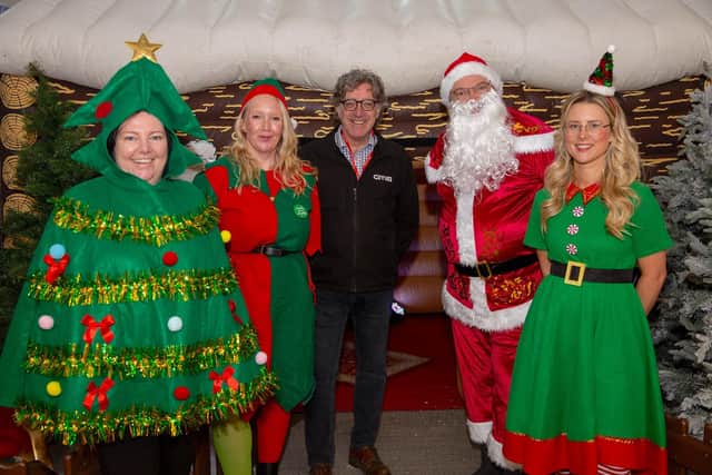 Event sponsors GMI Construction Group and LCB staff at the Santa Experience Event.