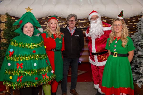 Event sponsors GMI Construction Group and LCB staff at the Santa Experience Event.