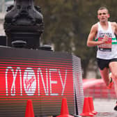 The UK's Joshua Griffiths competed in the Elite Men’s race at the 2020 Virgin Money London Marathon around St. James's Park on October 04, which was a closed event for only professional athletes.  (Picture: Pool/Getty Images)