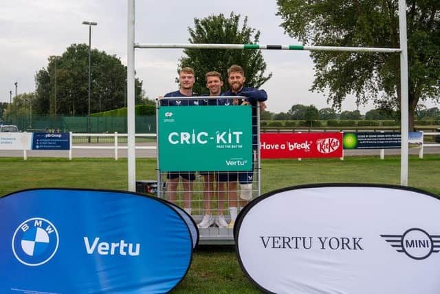 Finlay Bean, Ben Coad and Matt Milnes from Yorkshire County Cricket Club