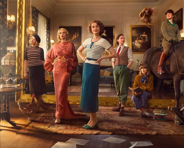 The cast of Outrageous, the new drama which tells the story of the infamous Mitford sisters (Picture: UKTV)