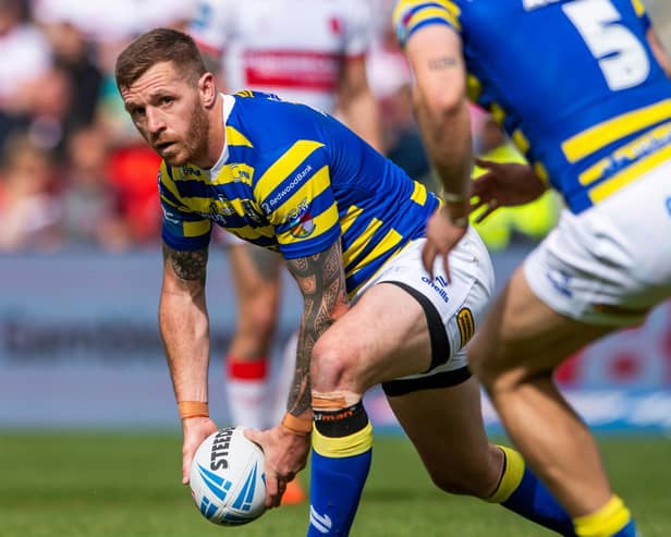 Marc Sneyd in Challenge Cup semi-final action for Warrington Wolves against Hull KR in June. Picture by Allan McKenzie/SWpix.com.