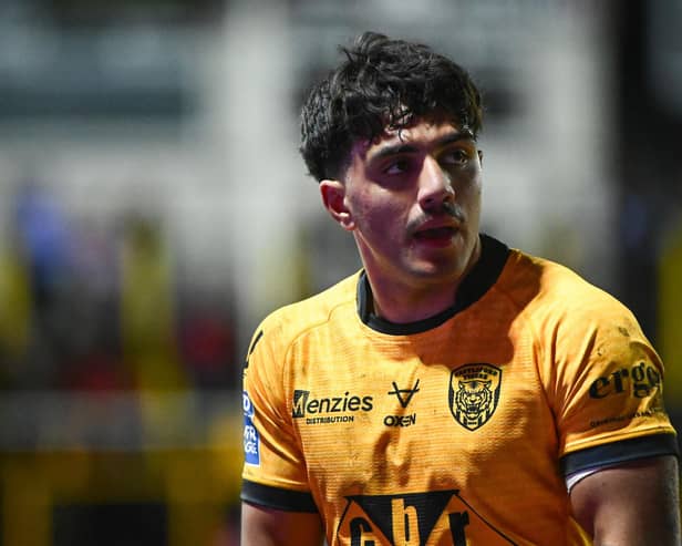 Castleford Tigers will be without in-foirm centre Krystian Mapapalangi when they visit Warrington Wolves on Saturday. Picture by Olly Hassell/SWpix.com.