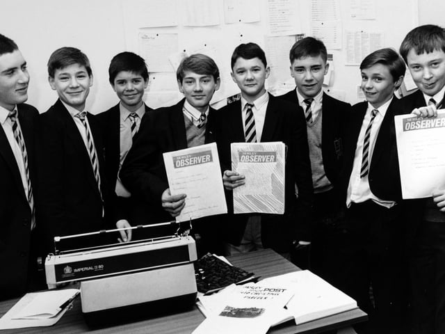 A team of cub reporters toom part in a weekly Morley Observer writing project in 1988.