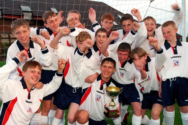 Gipton Tigers FC winners of the West Riding FA "Fair Play Award pictured in September 1998.
