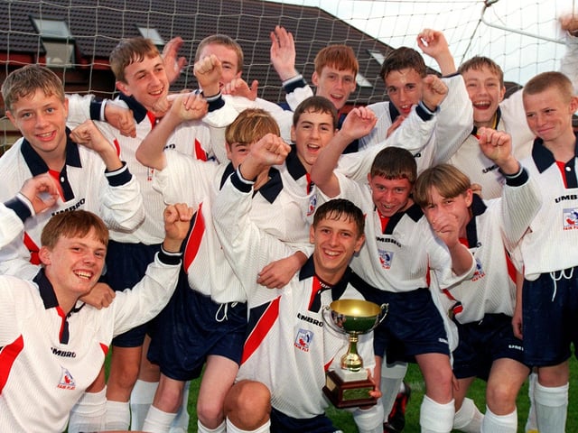 Gipton Tigers FC winners of the West Riding FA "Fair Play Award pictured in September 1998.