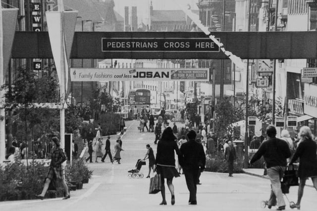 A view down Briggate in September 1972.