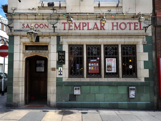 2 Templar Street. “Grade II-listed, with fine wood panelling from 1928 and splendid exterior with green and cream Burmantofts tiling, this is a traditional city-centre local’s pub.”