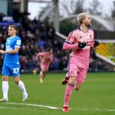 Leeds United's Patrick Bamford celebrates scoring their side's second goal of the game during the Emirates FA Cup Third Round match at the Weston Homes Stadium, Peterborough. Picture: Joe Giddens/PA Wire.