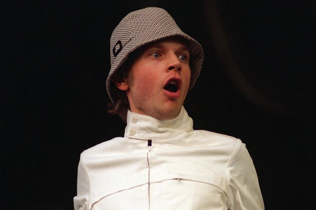 Beck in action on the V Stage.