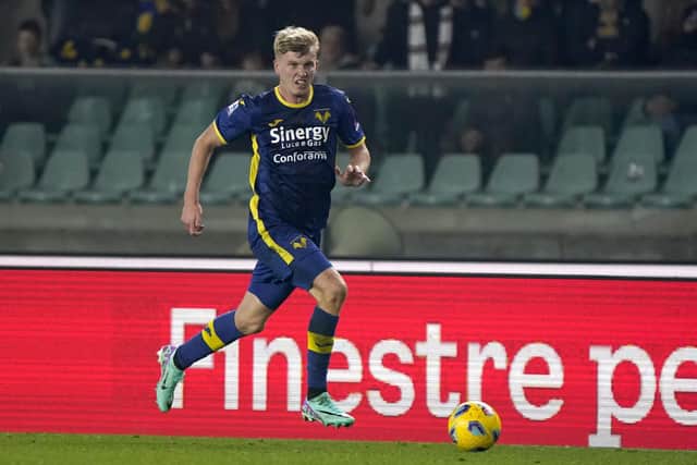 Hellas Verona's Josh Doig has been linked to Rangers in the January transfer window. (Photo by Pier Marco Tacca/Getty Images)