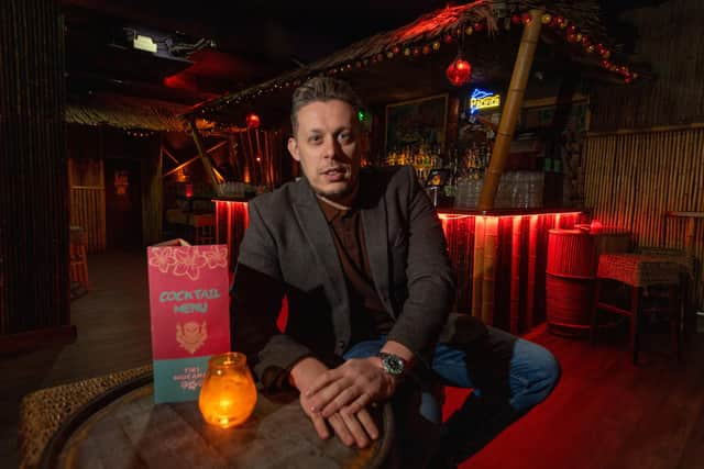 Grant Dexter is the managing director of Escapism Bars - he's pictured here in the Tiki Hideaway on Call Lane (Photo by Bruce Rollinson/National World)