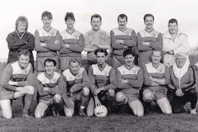 Quarry, who played in Division 4 of the Heavy Woollen Gate Alliance League, pictured in November 1990. Back row, from left, are Norry Church (manager), Danny Day, Andrew Walton, Keith Myers, Steve Lovell, Steve Lee and Andrew Kirk. Front row, from left, are Paul Hopkins, Ray Parsons, John Parkinson, Simon Whitehead, Dean Redgwick, Tony Saville and Barry Kirk (trainer).