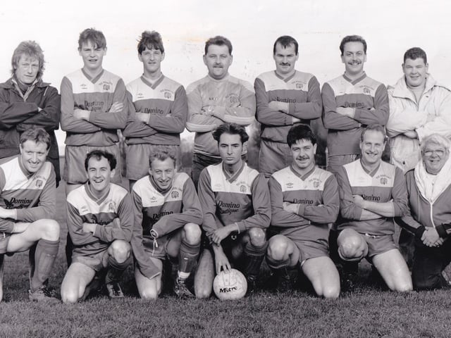 Quarry, who played in Division 4 of the Heavy Woollen Gate Alliance League, pictured in November 1990. Back row, from left, are Norry Church (manager), Danny Day, Andrew Walton, Keith Myers, Steve Lovell, Steve Lee and Andrew Kirk. Front row, from left, are Paul Hopkins, Ray Parsons, John Parkinson, Simon Whitehead, Dean Redgwick, Tony Saville and Barry Kirk (trainer).