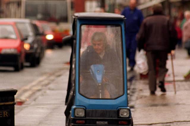 Miss Gray's final journey to the shops in her mobility scooter was reconstructed for the BBC programme Crimewatch. Picture: Roy Fox