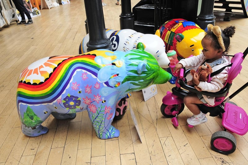 There are 50 bear cubs to discover on the trail, including these three in the Corn Exchange