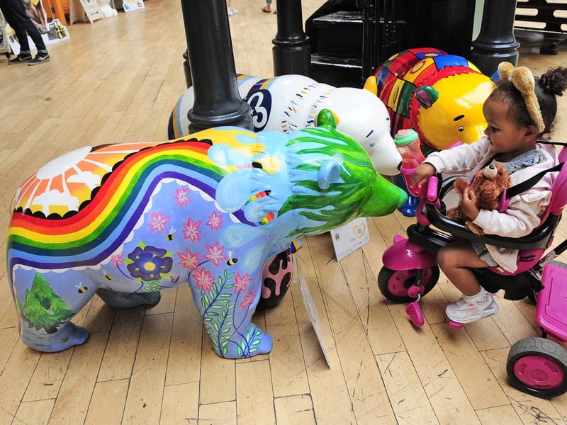 There are 50 bear cubs to discover on the trail, including these three in the Corn Exchange