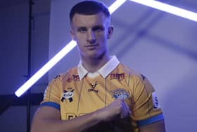 Leeds Rhinos will wear a one-off jersey in Ash Handley's testimonial game against Wigan Warriors on Sunday. Picture by Leeds Rhinos.