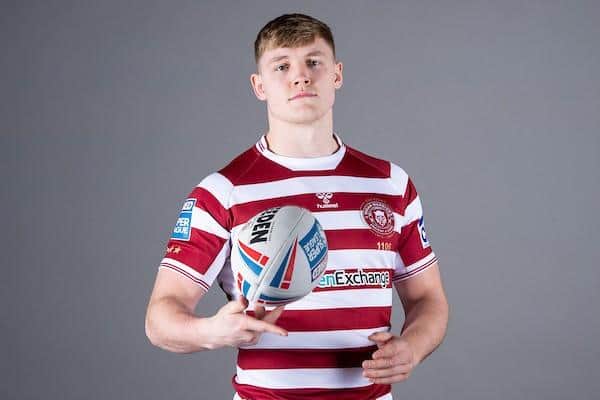 Luke Hooley will become a teammate of James McDonnell, pictured, who played against him in last weekend's Championship Grand Final for Leigh on loan from Wigan. Picture by Allan McKenzie/SWpix.com.