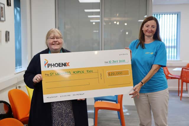 The Phoenix Software cheque presentation to St Leonard’s Hospice