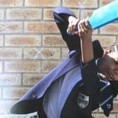 Yona Knight-Wisdom's entry into the Leeds 2023 ticket ballot is three pictures charting his love of sport and his continuing connection to his old school.