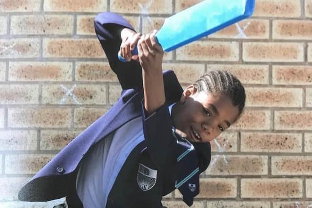 Yona Knight-Wisdom's entry into the Leeds 2023 ticket ballot is three pictures charting his love of sport and his continuing connection to his old school.