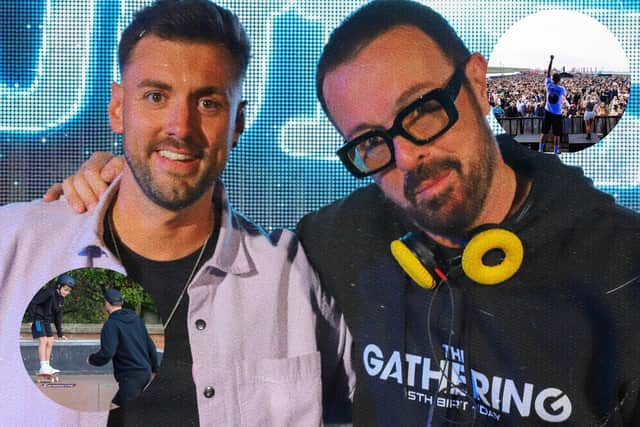 Ryan Swain and Judge Jules after their show together in Cleethorpes.