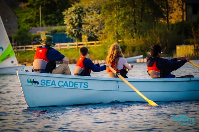Harrogate Sea Cadets on the water at Ripon Sailing Club
