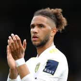 LEEDS, ENGLAND - SEPTEMBER 25: Tyler Roberts of Leeds United applauds the fans following the Premier League match between Leeds United and West Ham United at Elland Road on September 25, 2021 in Leeds, England. (Photo by George Wood/Getty Images)