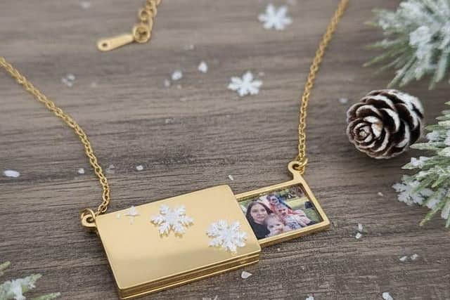 Engravable "Luna" Locket Necklace - Hidden Photo Pendant