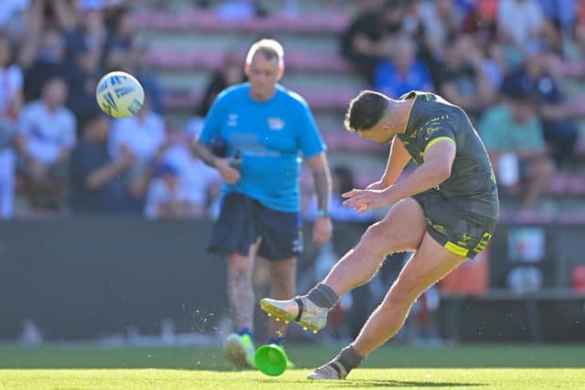 Jake Connor kicked eight goals from as many attempts in Leeds Rhinos' win at Toulouse Olympique last week. Picture by Fabrice Rodriguez/SWpix.com.