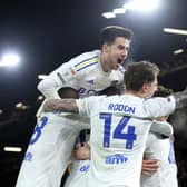 LATE DRAMA - Leeds United scored three goals after the 80th minute to beat league-leaders Leicester City 3-1 and narrow the gap to just six points. Pic: George Wood/Getty Images