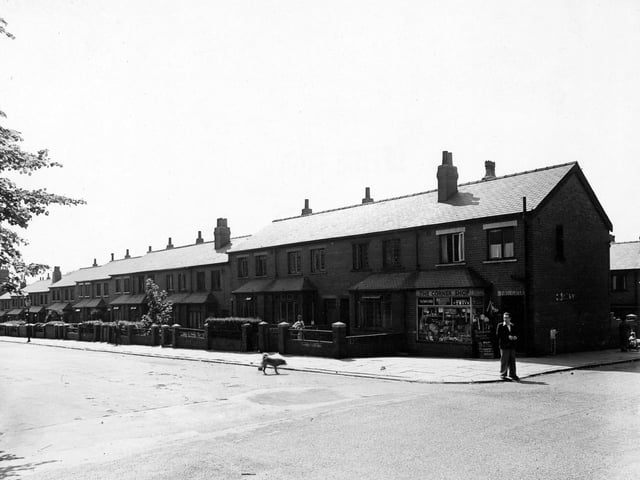 Louis Street looking eastwards from Nassau Place in June 1950.