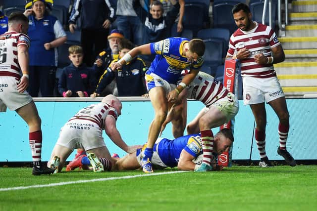 Harry Newman's try against Wigan should have been disallowed, the RFL say. Picture by Jonathan Gawthorpe.
