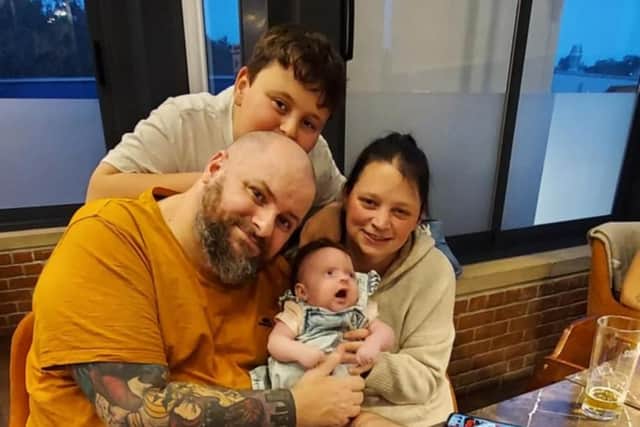Sean Riley with his family
