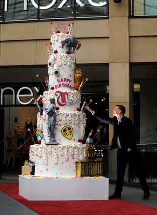 Trinity celebrated its birthday with a three metre high cake this week which was enjoyed by shoppers.