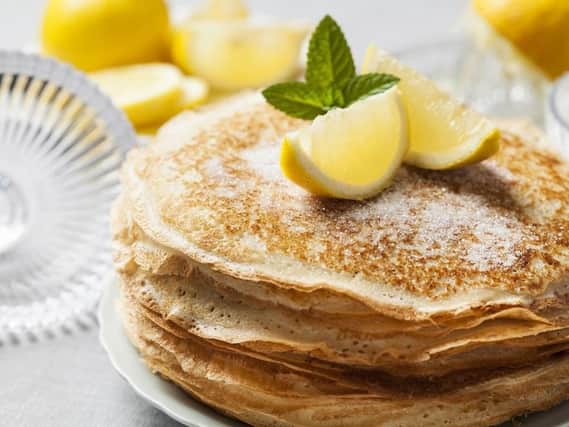A traditional lemon pancake