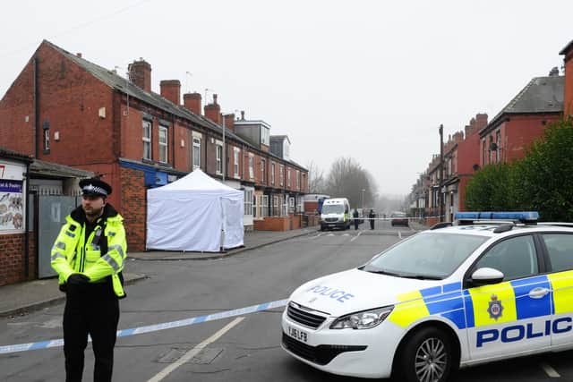 The shooting took place outside a barber's shop in Gathorne Terrace on January 29.