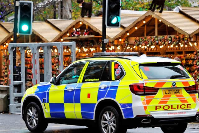 Police at a Christmas market