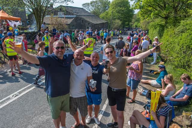 Tour de Yorkshire fans at Otley Chevin.