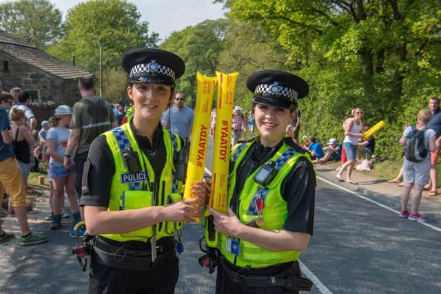 Officers at the race.
