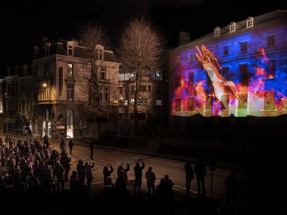 The Forgotten light show pictured at the Ghent Light Festival in Belgium.