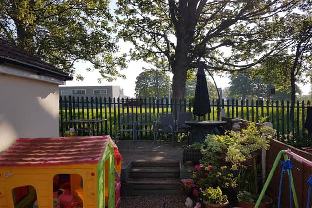 Mr Vincent Pickersgill photographed the location of the current pitch from his back garden. The new pitch would be built over the current pitch.