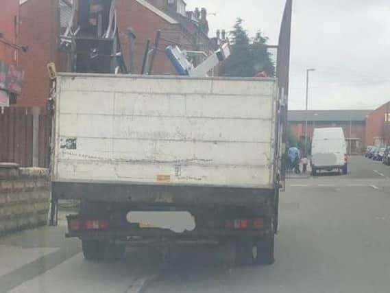 The children were travelling in the back of this scrap van
