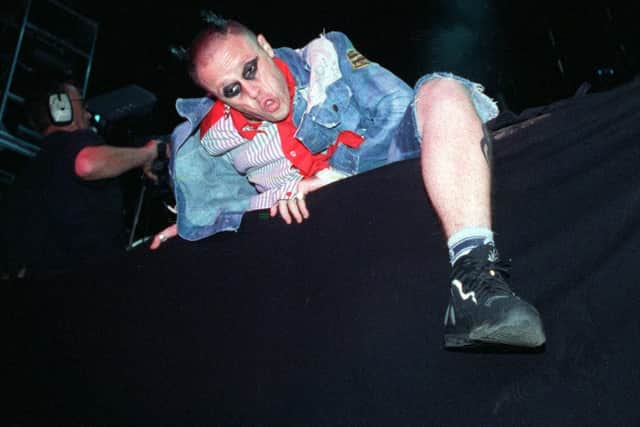 The Prodigy played at V97 Festival in Leeds at Temple Newsam in 1997 - and here Keith Flint is making the show a memorable one. Photo: Mark Bickerdike
