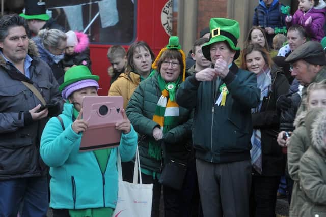 Crowds gather in Millennium Square