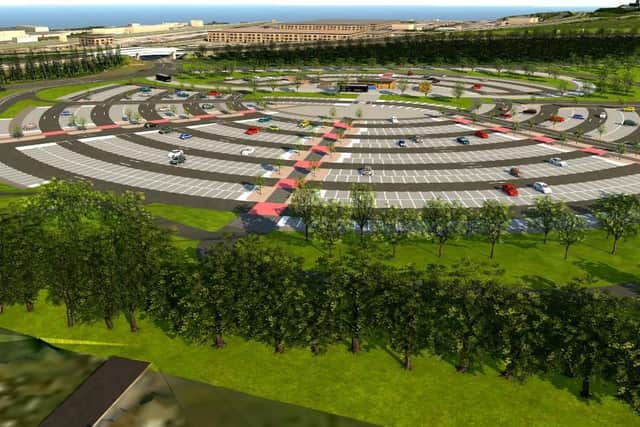 The park and ride will provide space for 1,200 cars. Pic: Leeds City Council.